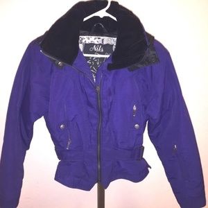 Nils Skiwear Jacket Black Velvet Collar size 6